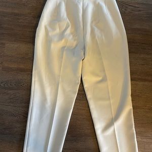 Zara High Waisted Pants in Oyster White, Size Medium